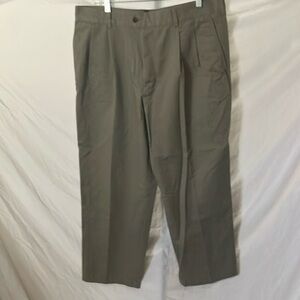 Nordstrom: Khaki Dress Pants- Wrinkle Free- stain resistant- 100% cotton- 38x29